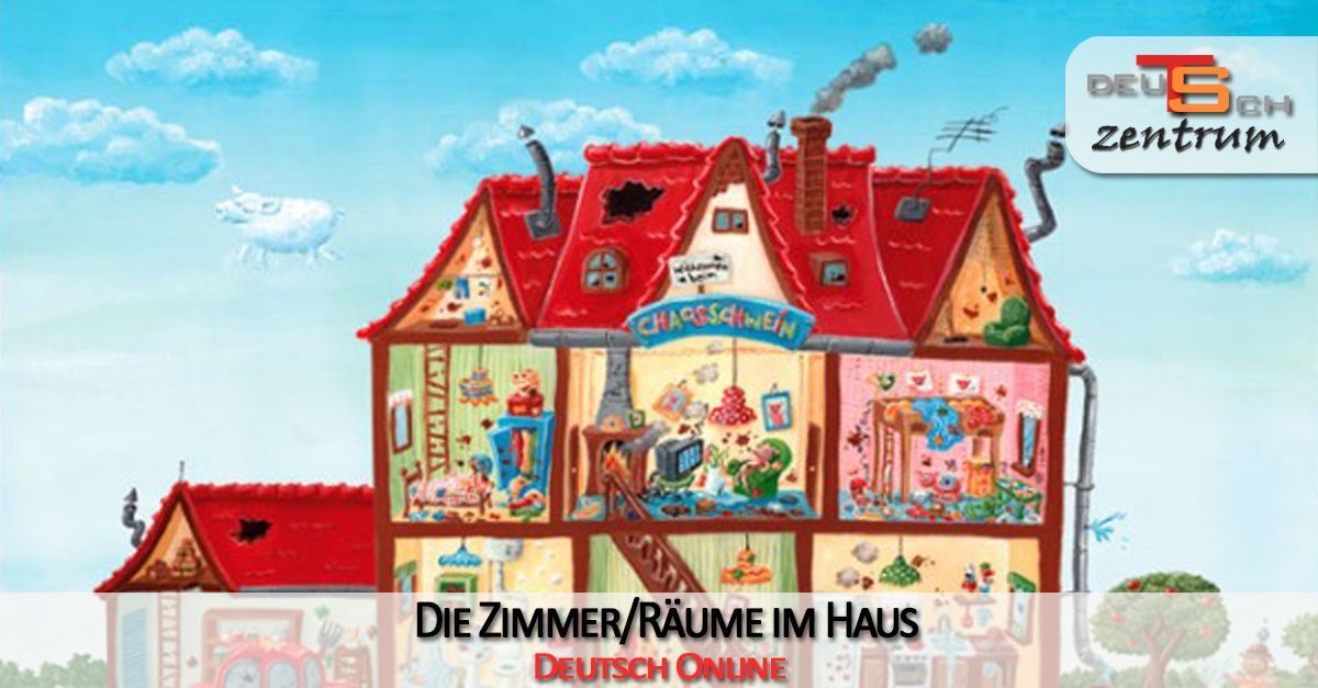 Die Räume im Haus auf Deutsch