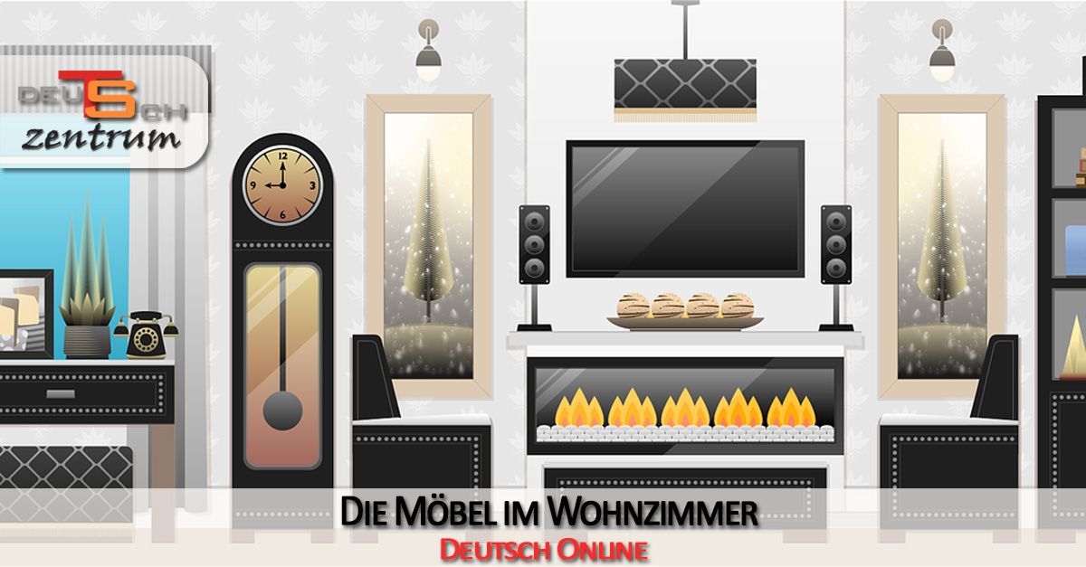 Möbel und Gegenstände im Wohnzimmer